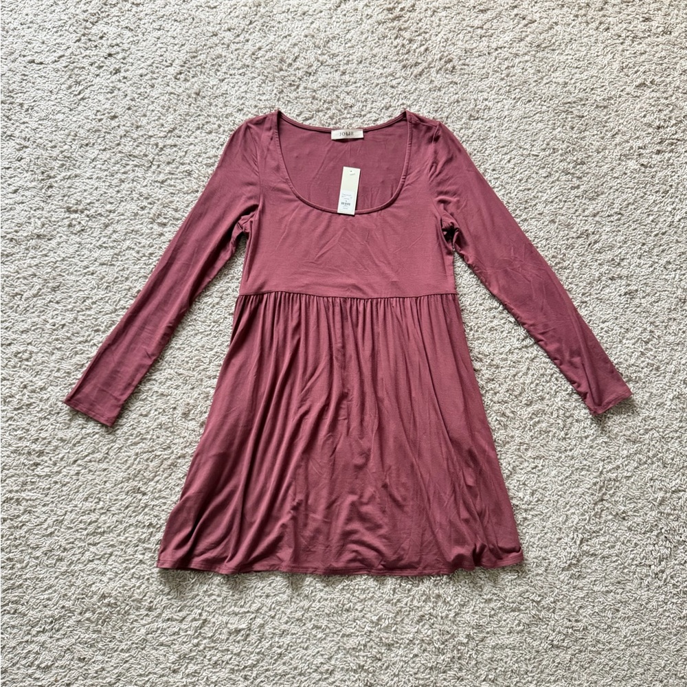NWT Francesca’s Dusty Rose Scoop Neck Dress